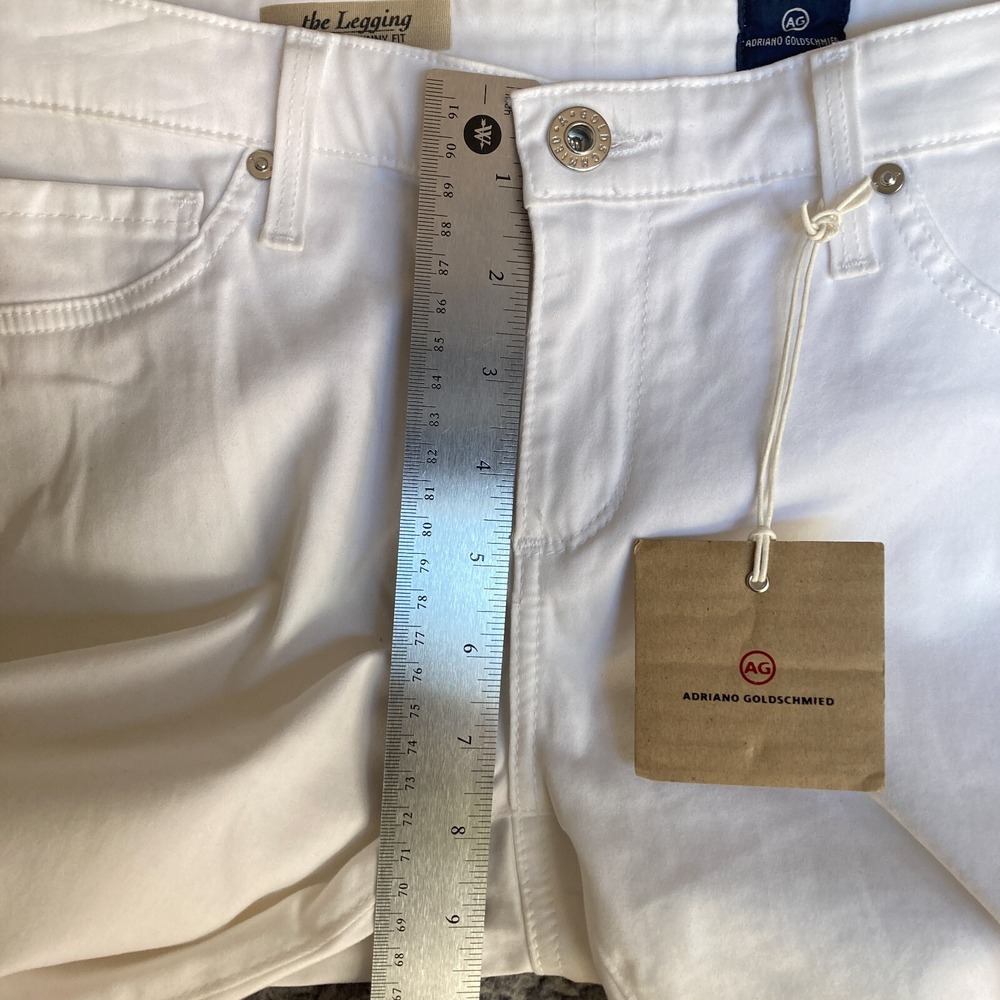 Adriano Goldschmied Legging Jeans Womens 28 Handcrafted White Denim 28R NWT $198 - Picture 14 of 16